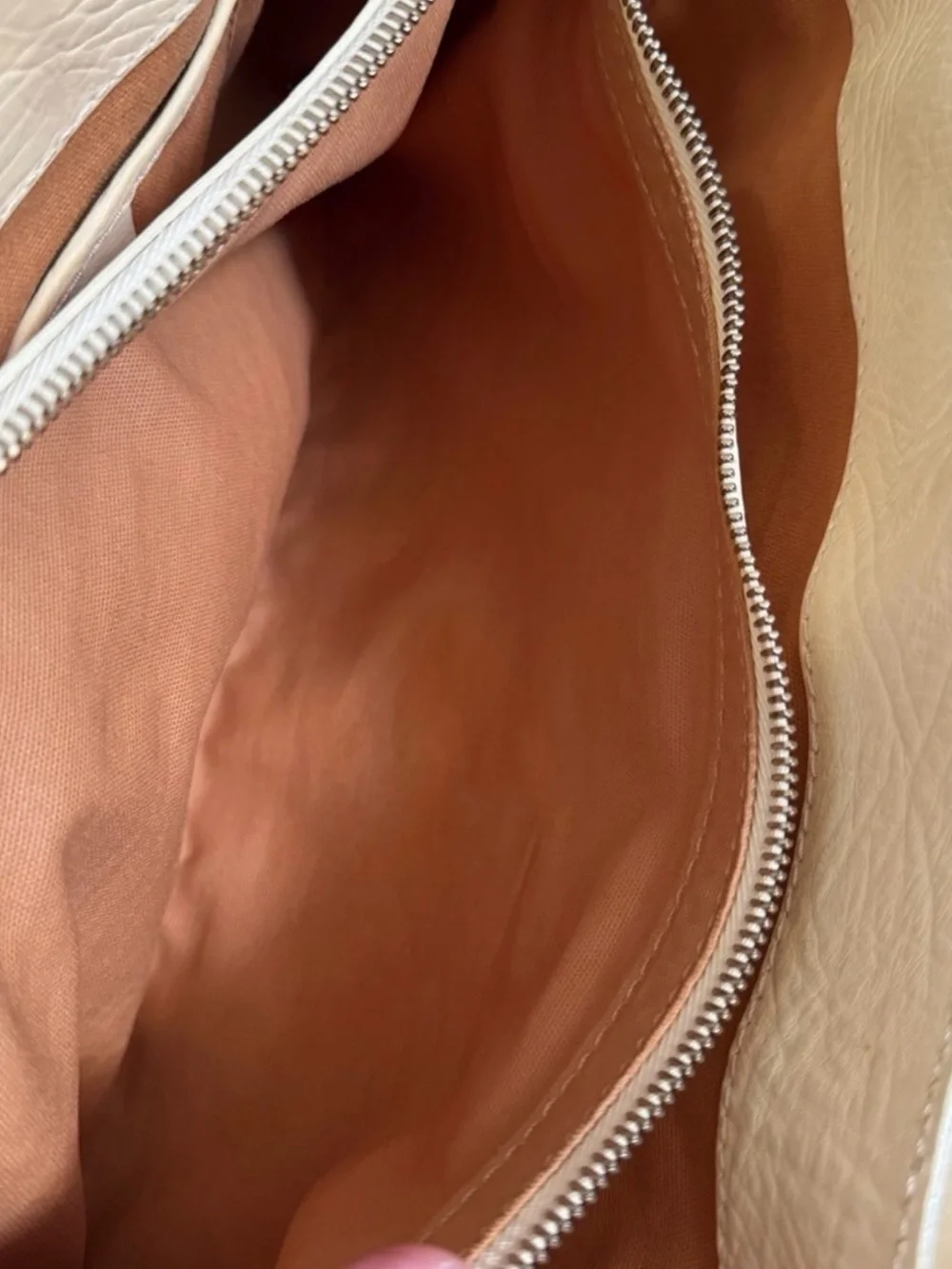 Celine Cream Leather Satchel with Gold Hardware